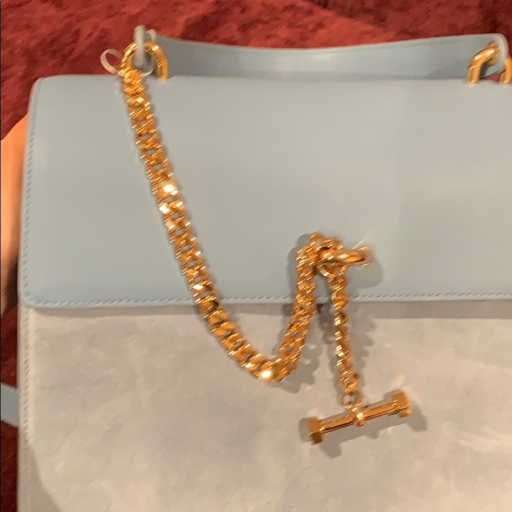 Luna italy Paley Leather Satchel in Light Blue - Picture 5 of 6